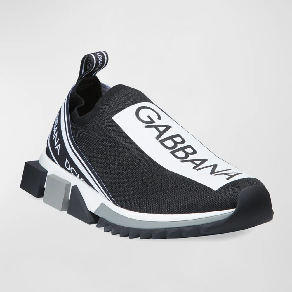 Dolce & Gabbana Men's Sorrento Logo-Stripe Sock Sneakers